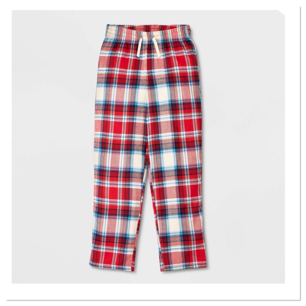Boys Plaid Pajama Pants Cat & Jack Red and Blue Plaid Kids